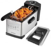 대우-전기튀김기-메탈블랙-3L